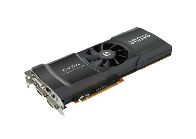 03G-P3-1596-KR - EVGA GeForce GTX 590 Classified 3GB GDDR5 768-Bit PCI-Express 2.0 x16 3x DVI Graphics Card