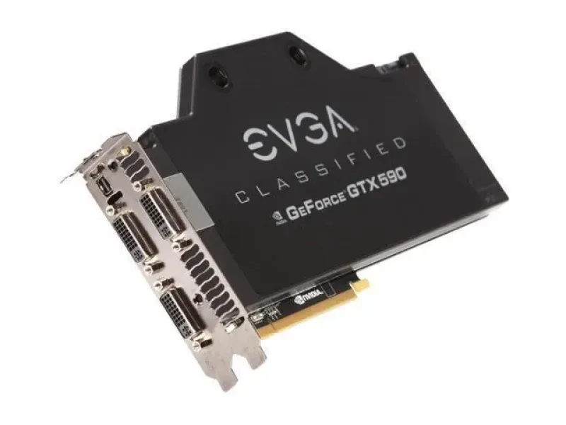 03G-P3-1599-LA - EVGA GeForce GTX 590 Classified Hydro Copper 3GB GDDR5 PCI-Express 2.0 3x DVI Graphics Card
