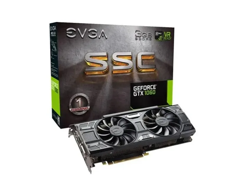 03G-P4-6167-KR - EVGA Geforce GTX 1060 Graphic Card 1.61 GHz Core 1.84 GHz Boost Clock 3GB GDDR5 PCI Express 3.0 Dual Slot Space Required