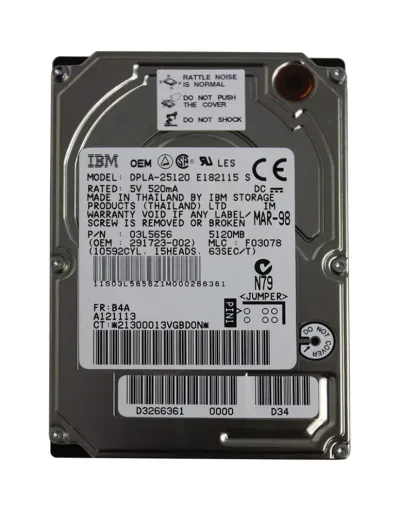 03L5656 - IBM 5.1GB 4900RPM ATA-33 2.5-inch Hard Drive
