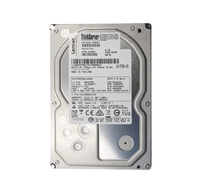 03T7728 - Lenovo 3TB 7200RPM SATA 6Gb/s 3.5-inch Hard Drive