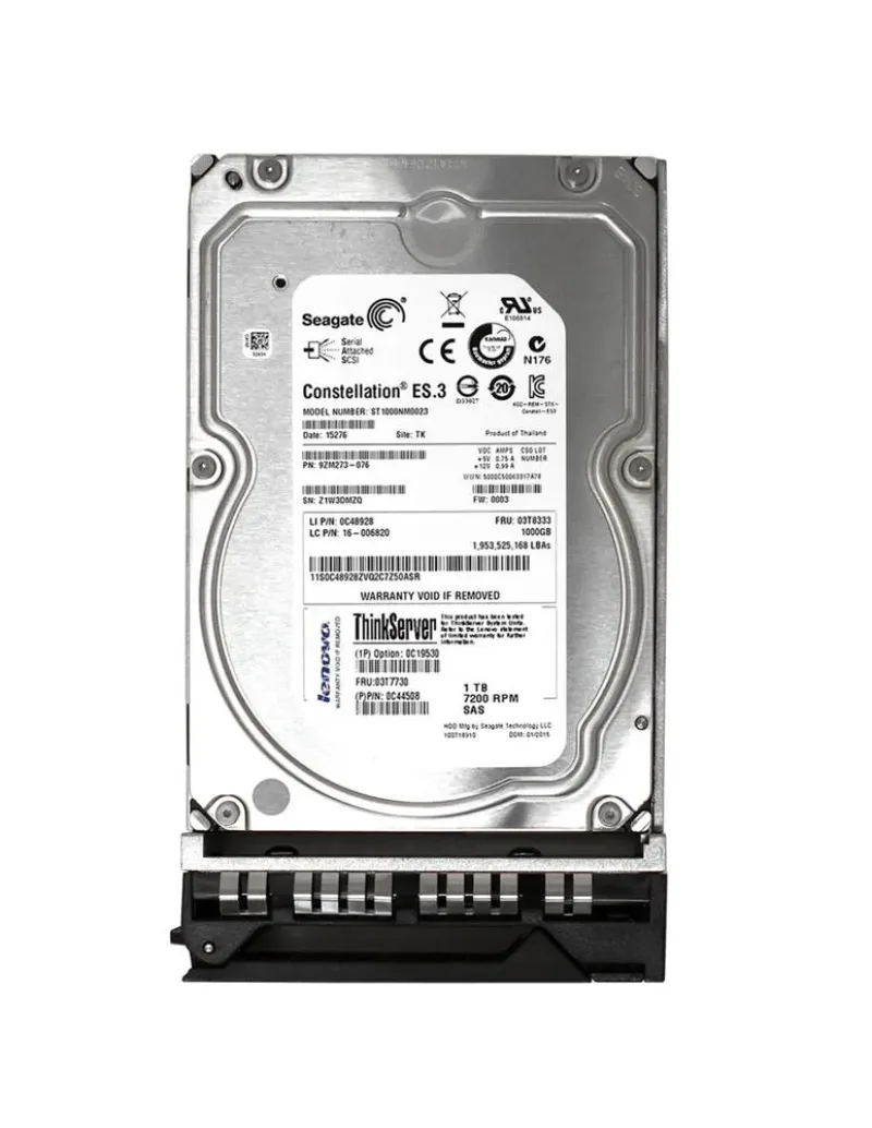 03T8333 - Lenovo 1TB 7200RPM SAS 6Gb/s 3.5-inch Hard Drive