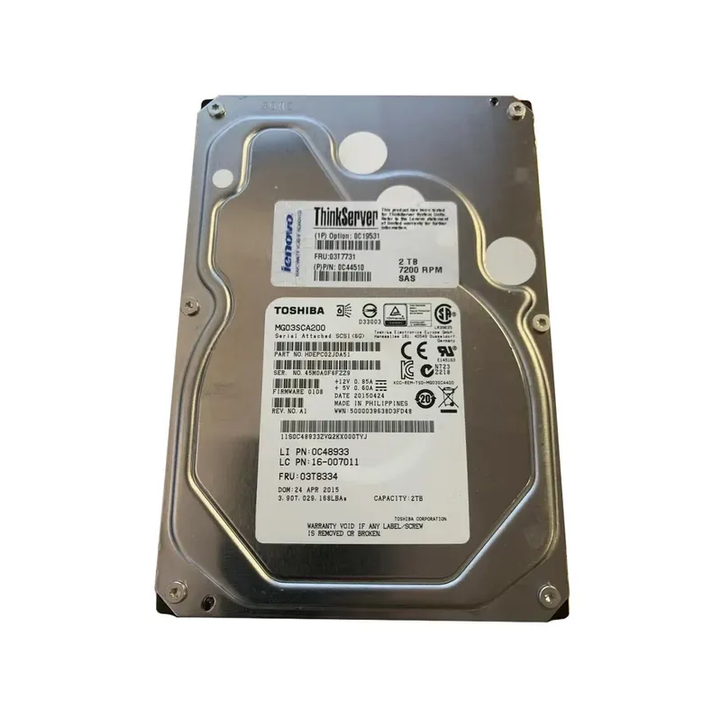 03T8334 - Lenovo 2TB 7200RPM SAS 6Gb/s 3.5-inch Hard Drive