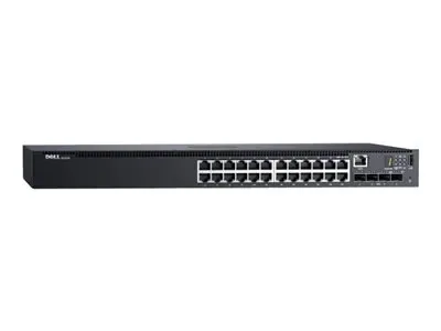 03V8V0 - Dell Networking N1524 24 x Ports 10/100/1000 PoE+ + 4 x 10 Gigabit SFP+ Rack-Mountable Layer 3 Managed Switch
