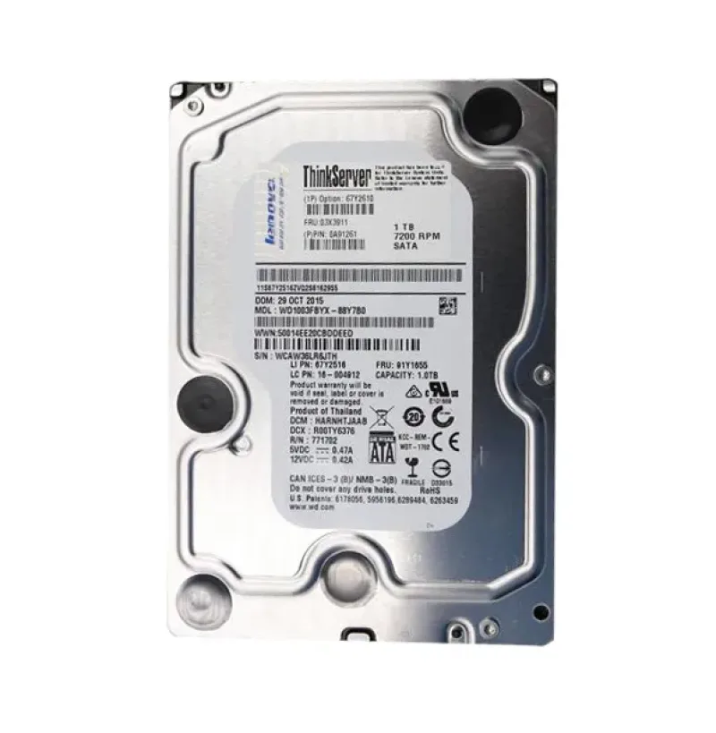 03X3911 - Lenovo 1TB 7200RPM SATA 3Gb/s 3.5-inch Hard Drive