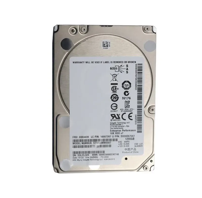 03X4439 - Lenovo 1.2TB 10000RPM SAS Hot-Swappable 2.5-inch Hard Drive for ThinkServer