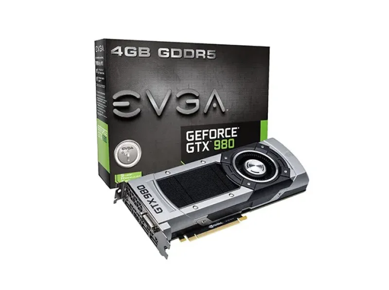 04G-P4-2980-A1 - EVGA GeForce GTX 980 4GB 256-Bit GDDR5 DVI-I/ HDMI/ 3x DisplayPort PCI Express 3.0 x16 Video Graphics Card