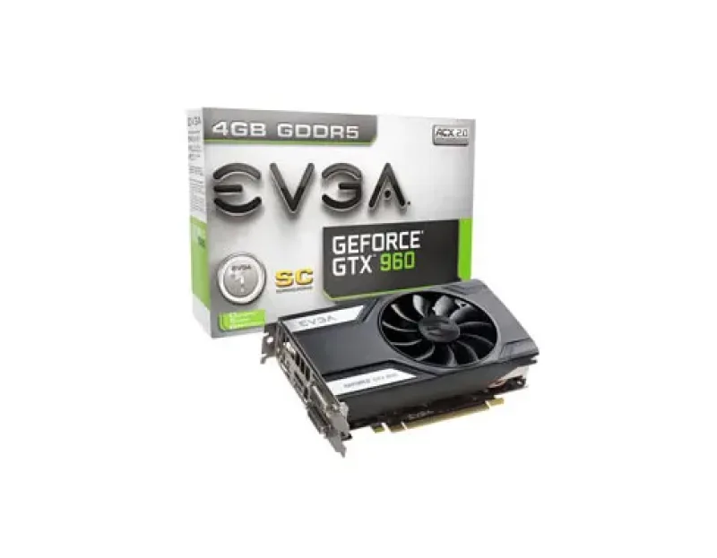 04G-P4-3962-A1 - EVGA GeForce GTX 960 SuperClocked 4GB GDDR5 128-Bit PCI Express 3.0 x16 DVI-D/ DVI-I/ HDMI/ DisplayPort Video Graphics Card