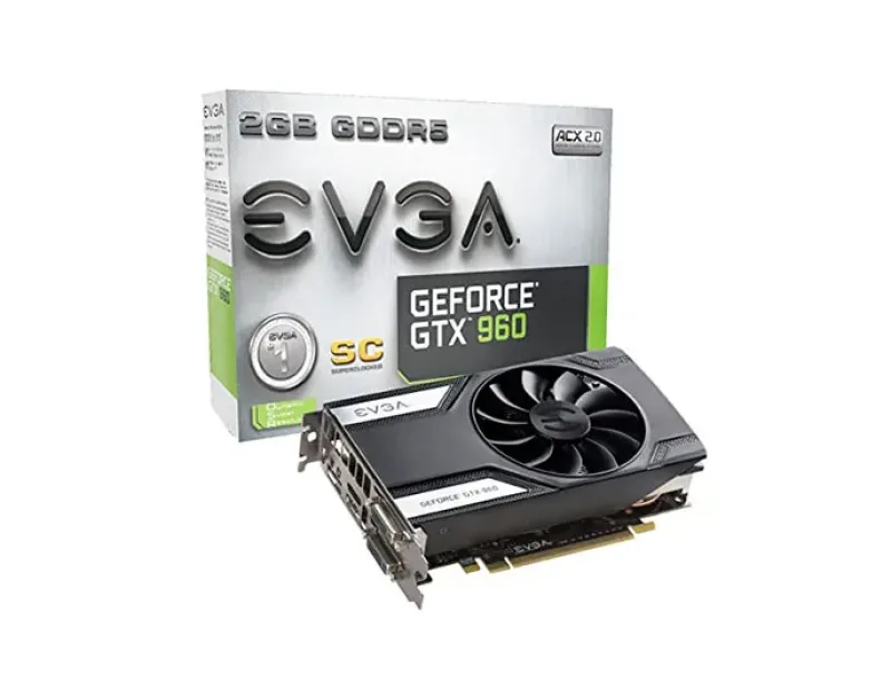 04G-P4-3962-LA - EVGA GeForce GTX 960 SuperClocked 4GB GDDR5 128-Bit PCI Express 3.0 x16 DVI-D/ DVI-I/ HDMI/ DisplayPort Video Graphics Card
