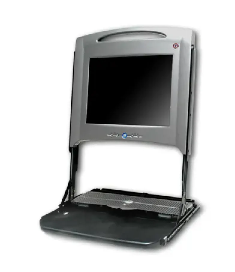 04U133 - Dell 15-inch Rack Mount TFT Monitor With Rails 1U No Keyboard and Mouse