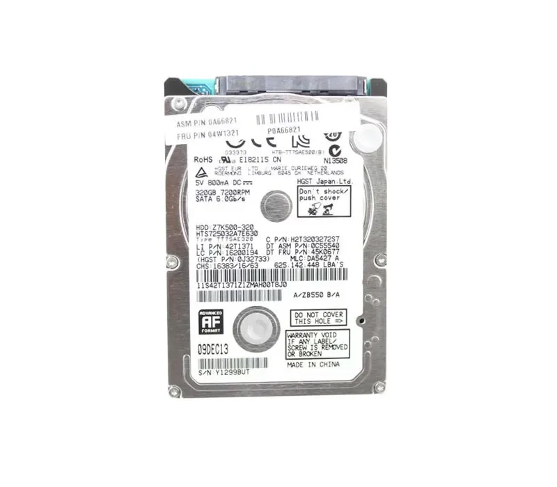 04W1321 - Lenovo 320GB 7200RPM SATA 6Gbps 2.5-inch Hard Drive