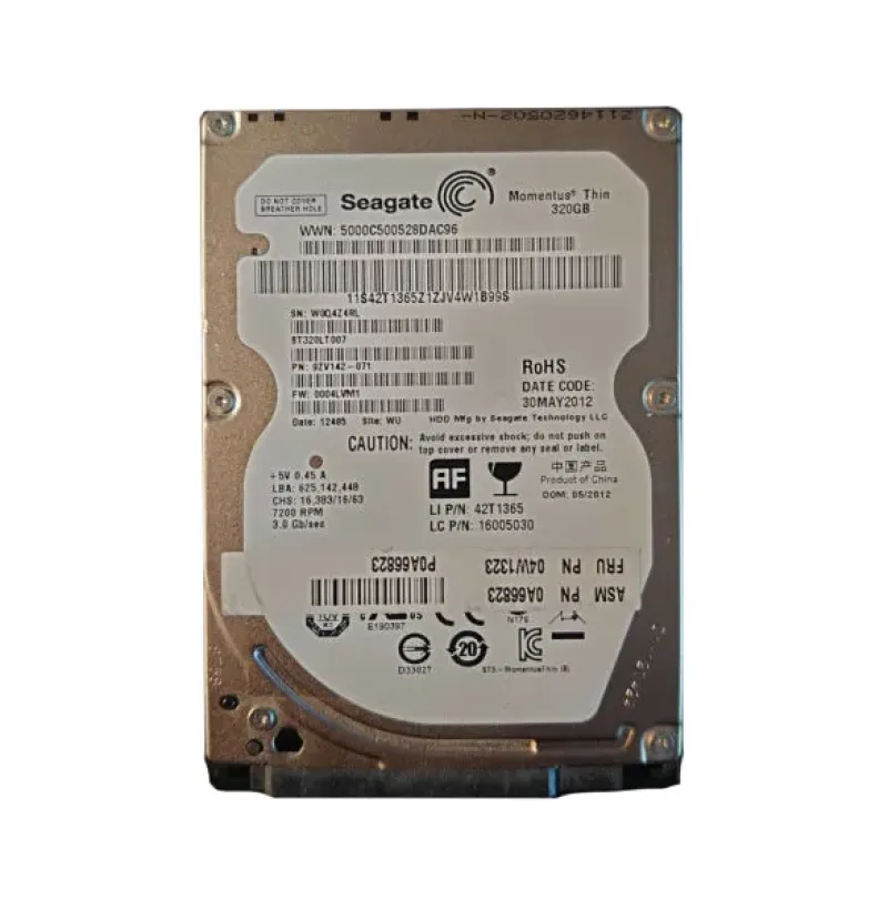 04W1323 - Lenovo 320GB 7200RPM SATA 3Gb/s 2.5-inch Hard Drive