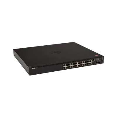 05RFWR - Dell Networking N2024P 24 x Ports 10/100/1000Base-T PoE+ + 2 x Ports 10 Gigabit Ethernet SFP+ Rack-Mountable 1U Layer 2 Managed Gigabit Ethernet Network Switch