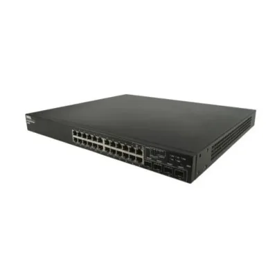 06224F - Dell PowerConnect 6224F 24 x Port 10/100/1000 + 4 x SFP combo Ports Layer 3 Managed Gigabit Ethernet Network Switch