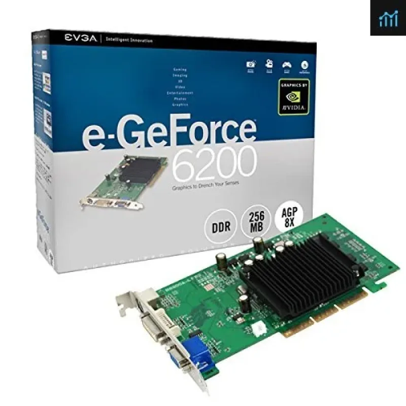 064-TC-2N22-K1 - EVGA GeForce 6200 TC 256MB (Onboard 64MB 64-Bit DDR) DDR PCI Express x16 Video Graphics Card