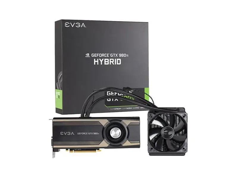 06G-P4-1996-A1 - EVGA GeForce GTX 980 Ti HYBRID 6GB 384-Bit GDDR5 PCI Express 3.0 DVI-I/ HDMI/ 3x DisplayPort Video Graphics Card