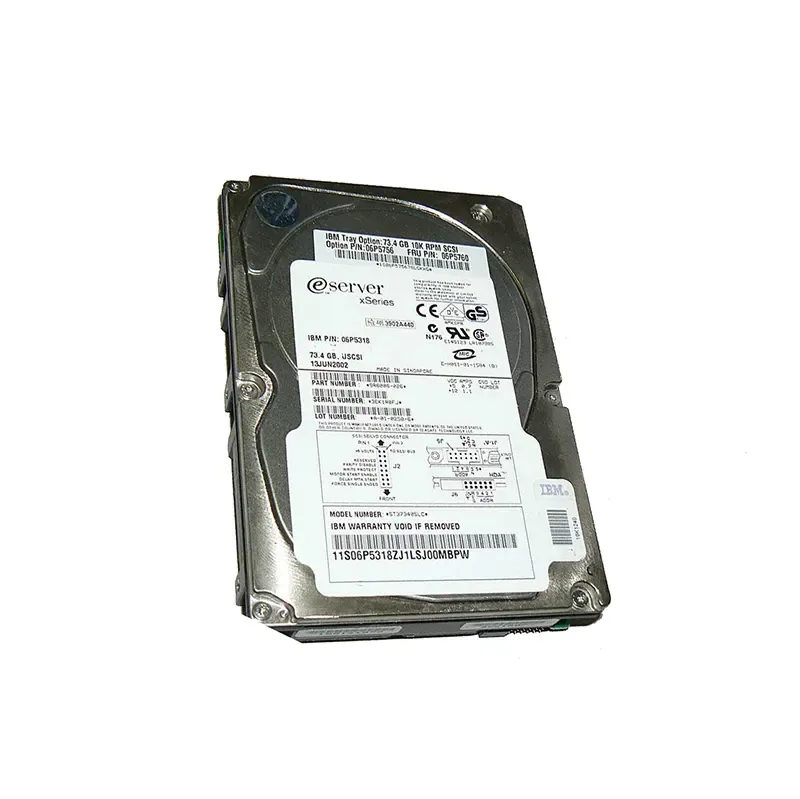 06P5756 - IBM 73.4GB 10000RPM 80-Pin Ultra-160 SCSI 3.5-inch Hot Pluggable Hard Drive with Tray
