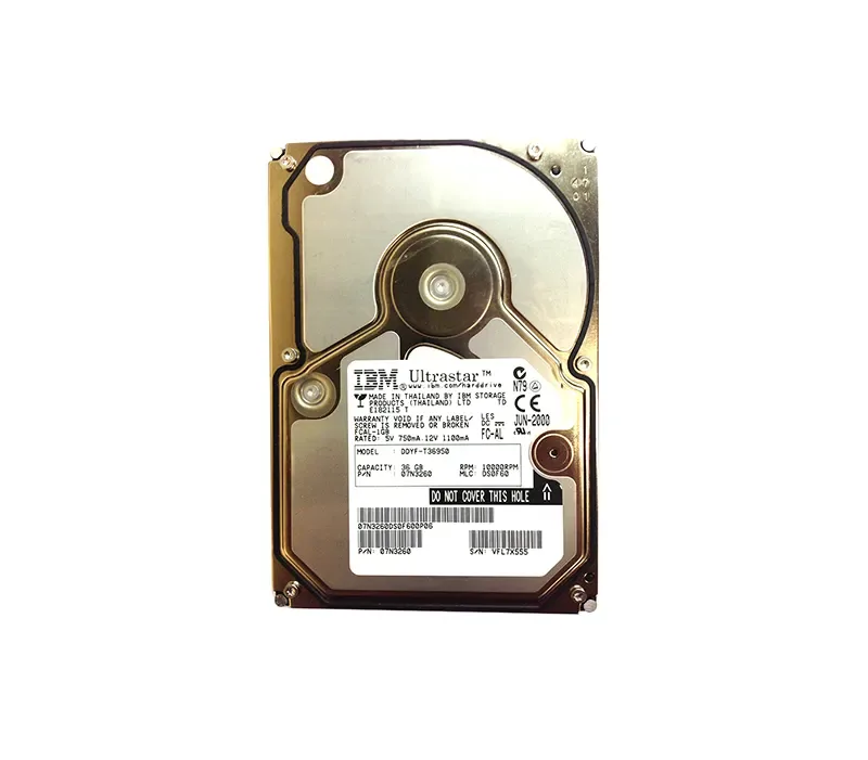 07N3260 - IBM Ultrastar 36LZX 36.4GB 10000RPM Fibre Channel 2Gb/s 4MB Cache 3.5-inch Hard Drive