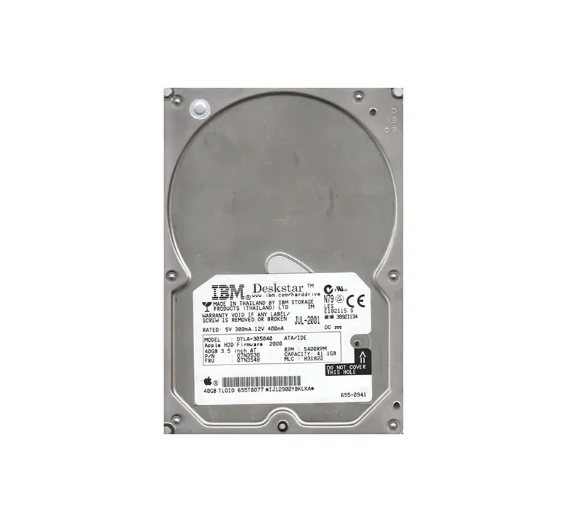 07N3548 - IBM Deskstar 40GV 41.1GB 5400RPM ATA-100 512KB Cache 3.5-inch Hard Drive
