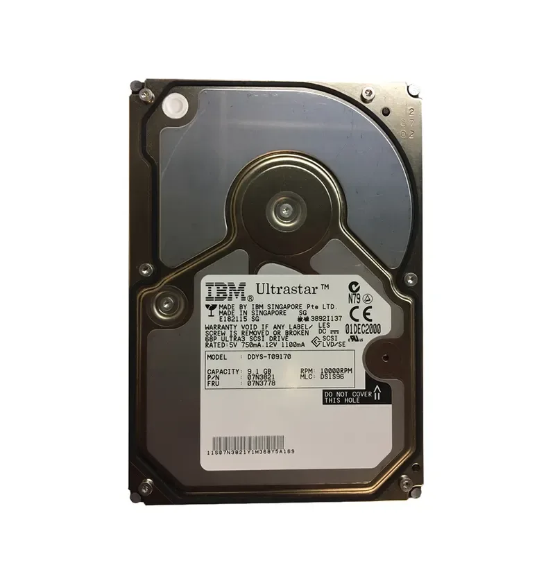 07N3821 - IBM 9GB 10000RPM Ultra 160 SCSI 3.5-inch Hard Drive
