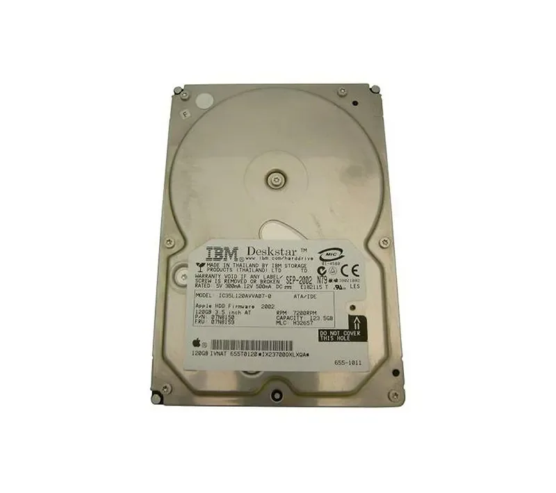 07N8150 - IBM Deskstar 120GXP 123.5GB 7200RPM ATA-100 2MB Cache 3.5-inch Hard Drive