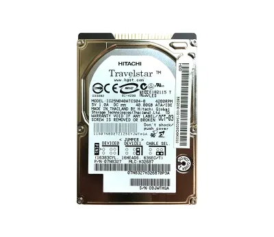 07N8327 - IBM 40 GB 2.5 Internal Hard Drive - 1 Pack - OEM - IDE Ultra ATA/100 (ATA-6) - 4200 rpm - 2 MB Buffer