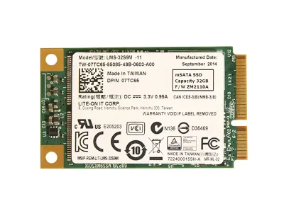 07TC65 - Dell 32GB 6Gb/s mSATA Mini-PCI Express Solid State Drive