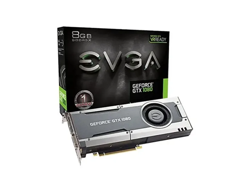 08G-P4-5180-KR - EVGA Geforce GTX 1080 Graphic Card 1.61 GHz Core 1.73 GHz Boost Clock 8GB GDDR5X PCI Express 3.0 x16 Dual Slot Space Required