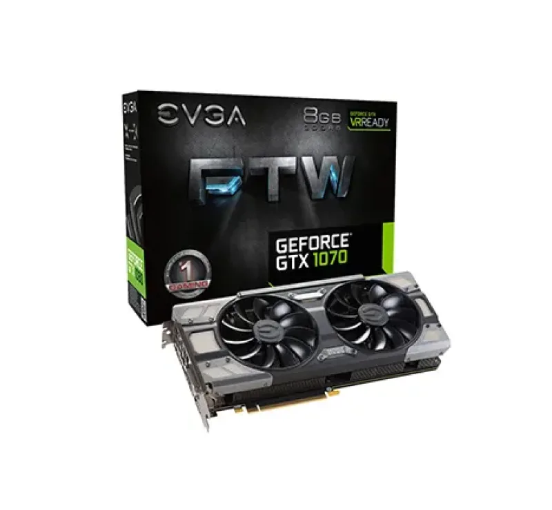 08G-P4-6276-KR - EVGA Geforce GTX 1070 Graphic Card 1.61 GHz Core 1.80 GHz Boost Clock 8GB GDDR5 PCI Express 3.0 x16 Dual Slot Space Required