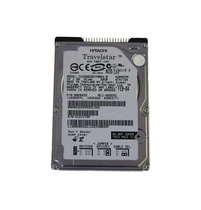 08K0632 - IBM Travelstar 20GB 4200RPM ATA-100 2MB Cache 2.5-inch Hard Drive