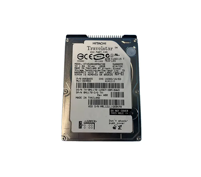08K0855 - IBM 20GB ATA/IDE 5400RPM 2.5-inch Hard Disk Drive