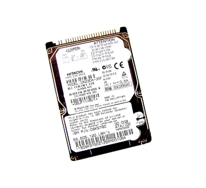 08K9790 - IBM 30GB 4200RPM ATA-100 2MB Cache 2.5-inch Hard Drive