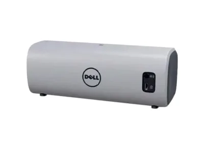 08WGW1 - Dell AD211 Portable Rechargeable Wireless Bluetooth 4.0 Near-Field Communications (NFC) Silver Speaker and Microphone