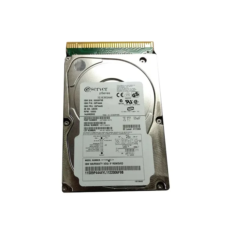 09P4444 - IBM 36.4GB 10000RPM Ultra-160 SCSI 3.5-inch Hard Disk Drive for pSeries RS/6000