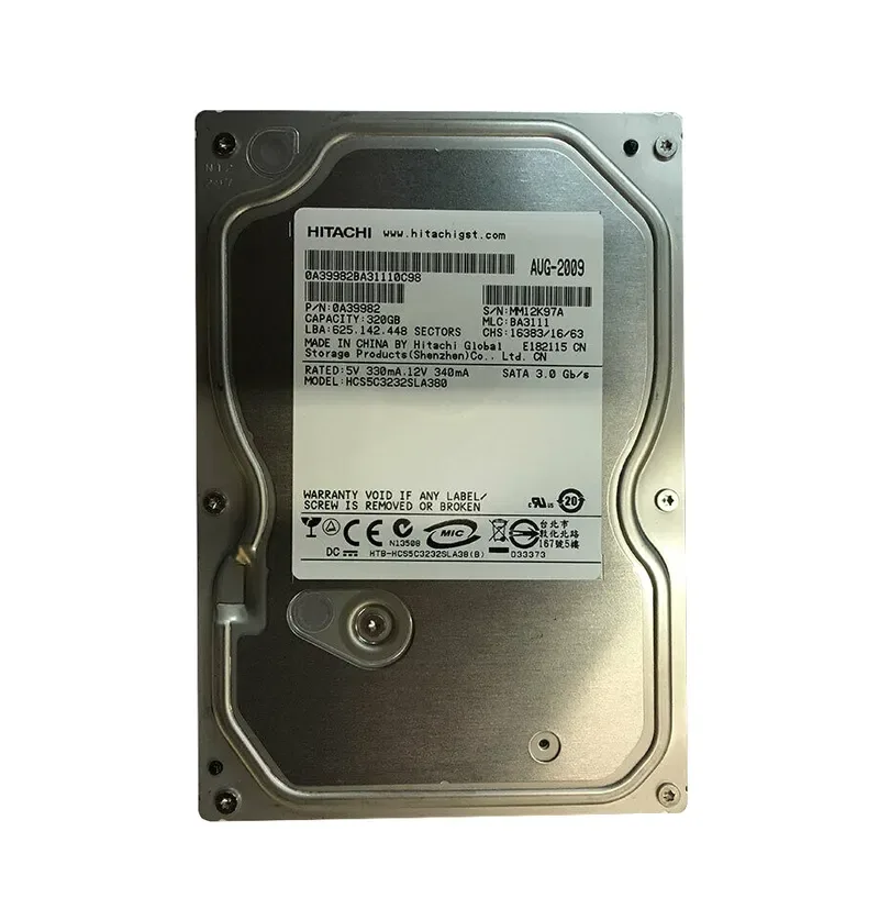 0A39982 - Hitachi CinemaStar 5K320 320GB 5400RPM SATA 3Gb/s 8MB Cache 3.5-inch Hard Drive