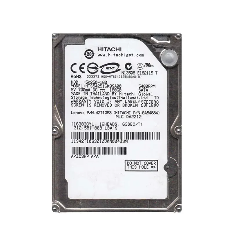 0A54884 - Hitachi 160GB 5400RPM SATA 1.5Gb/s 2.5-inch Hard Drive