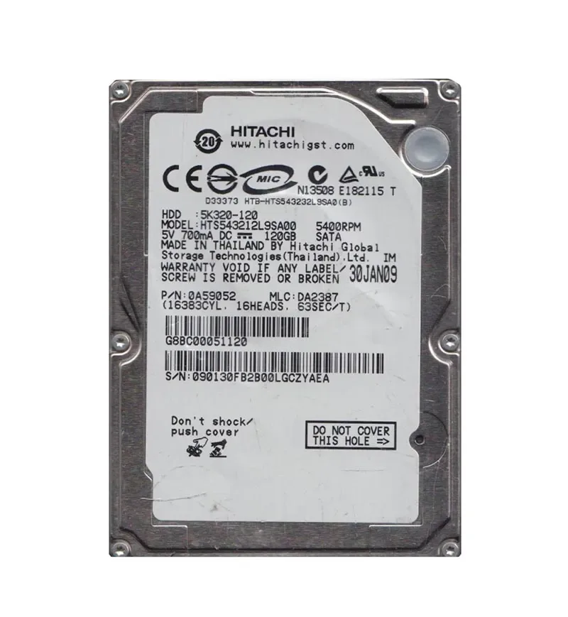 0A59052 - Hitachi 120GB 5400RPM SATA 1.5Gb/s 2.5-inch Hard Drive