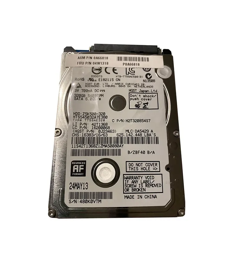 0A66818 - Lenovo 320GB 5400RPM SATA 6Gb/s 2.5-inch Hard Drive