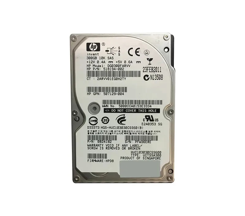0B24182 - Hitachi Ultrastar C10K300 300GB 10000RPM SAS 6GB/s 64MB Cache 2.5-inch Hard Drive