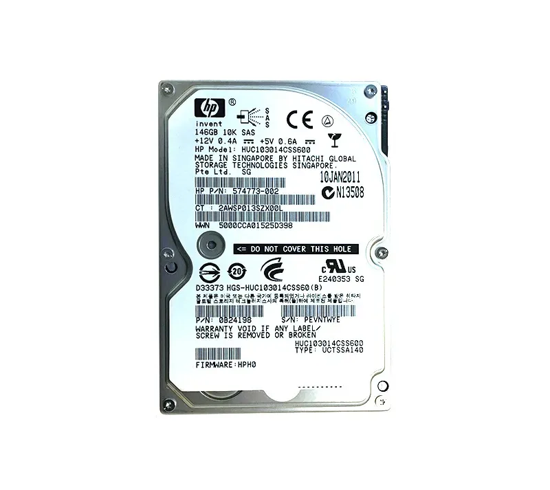 0B24198 - Hitachi Ultrastar C10K300 147GB 10000RPM SAS 6Gb/s 64MB Cache 2.5-inch Hard Drive