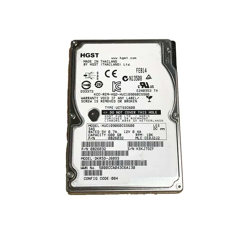 0B26032 - Hitachi Ultrastar C10K900 600GB 10000RPM SAS 6Gb/s 64MB Cache 2.5-inch Hard Drive