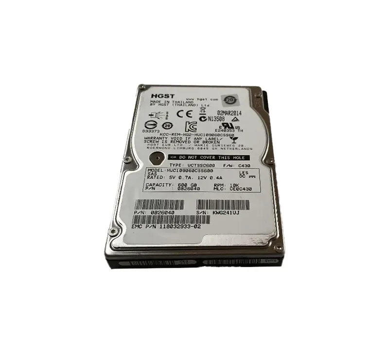 0B26040 - Hitachi 600GB 10000RPM SAS 6Gb/s 64MB Cache 2.5-inch Hard Drive