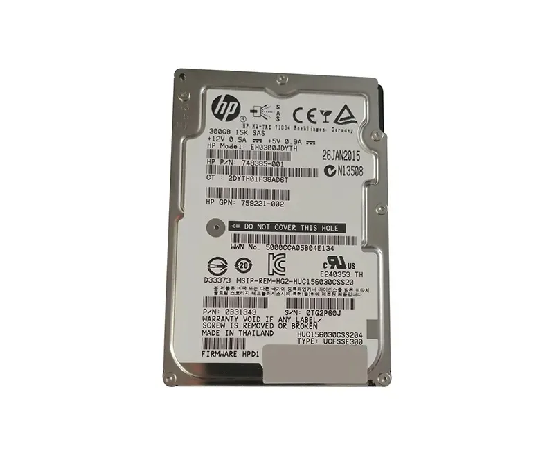 0B31343 - Hitachi Ultrastar C15K600 300GB 15000RPM SAS 12Gb/s 128MB Cache 2.5-inch Enterprise Hard Drive