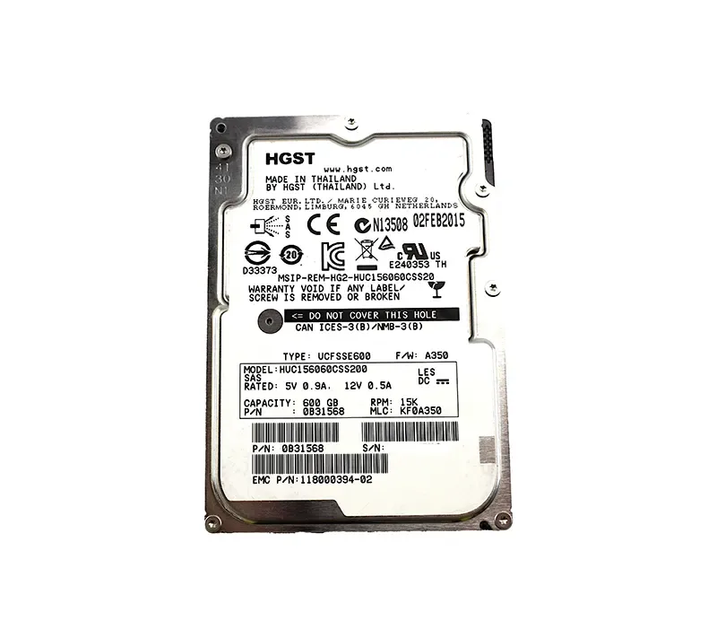 0B31568 - EMC 600GB 15000RPM SAS 6Gb/s 3.5-inch Hard Drive