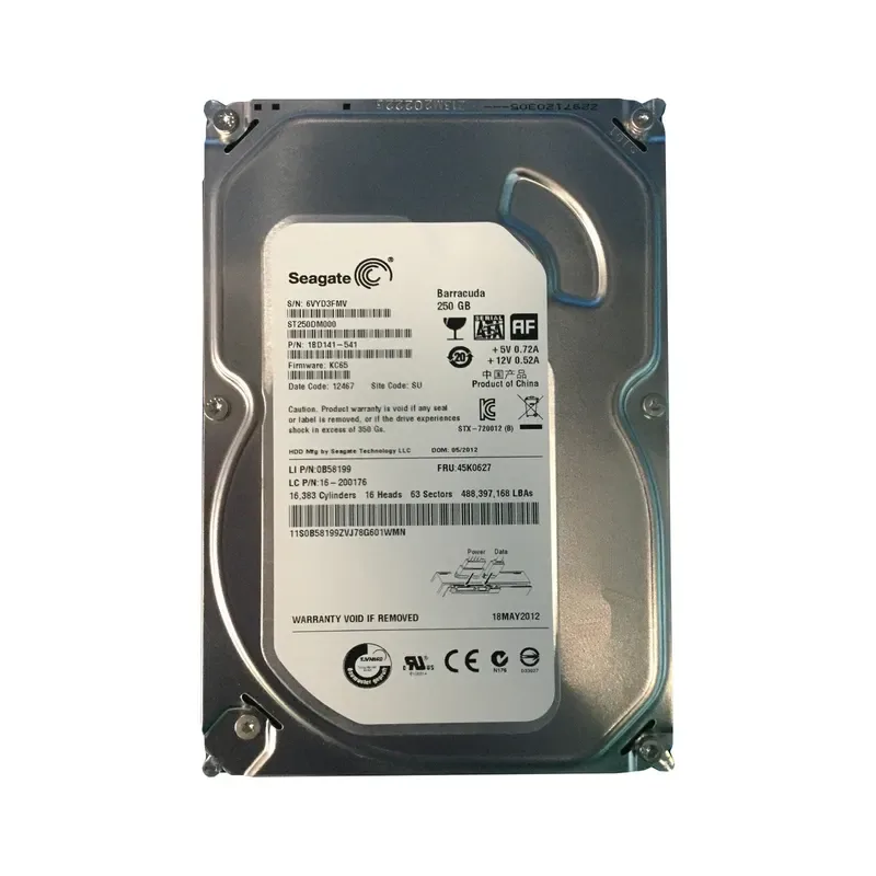 0B58199 - Lenovo / IBM 250GB 7200RPM SATA 3Gb/s 16MB Cache 3.5-inch Hard Drive