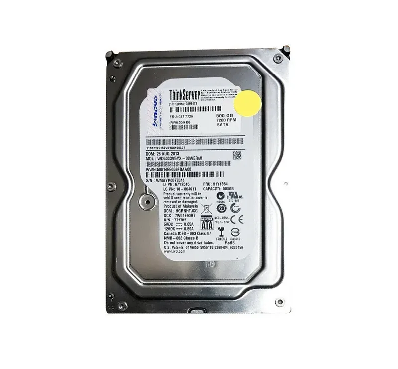 0C44496 - Lenovo 500GB 7200RPM SATA LFF 3.5-inch Hard Drive