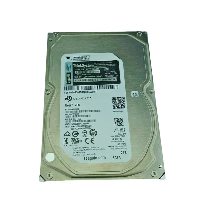 0C44502 - Lenovo 2TB 7200RPM SATA 6Gb/s Hot-Swappable 3.5-inch Enterprise Hard Drive