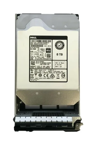 0CDDMJ - Dell 8TB 7200RPM SAS 12Gb/s 3.5-inch Hard Drive with Tray