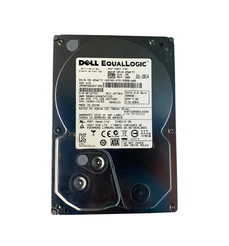 0F18753 - Hitachi 500GB 7200RPM SATA 3Gb/s 3.5-inch Hard Drive