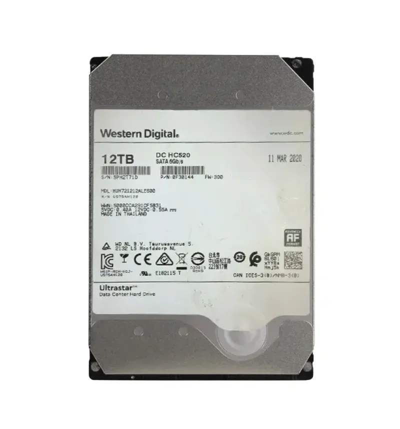 0F30144 - HGST Ultrastar He12 12TB 7200RPM SATA 6Gb/s 512e 256MB Cache 3.5-inch Hard Drive